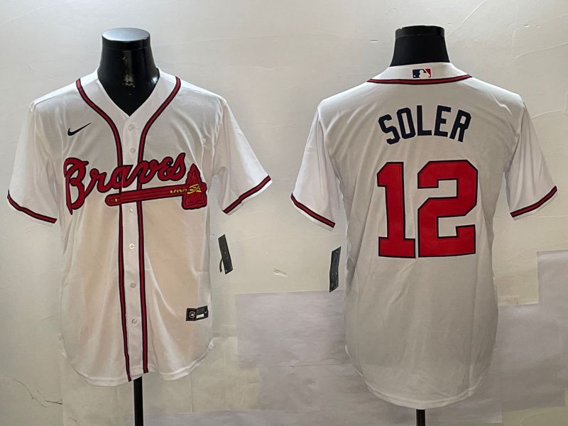 Men Atlanta Braves #12 Soler White Game 2024 Nike MLB Jersey style 3->atlanta braves->MLB Jersey